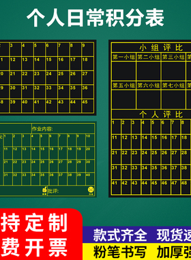 班级管理学生座位学号个人积分表一日常规竞赛评分栏磁性黑板贴粉笔书写