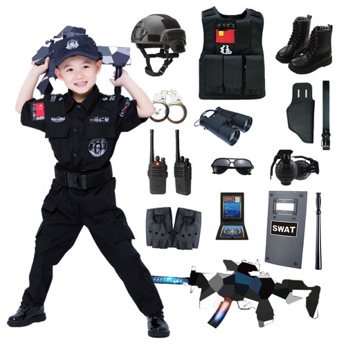 儿童警察服特警服角色扮演演出服