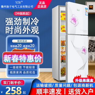 小冰箱家用小型双门冷冻冷藏出租房用二人用迷你宿舍一级能效节能