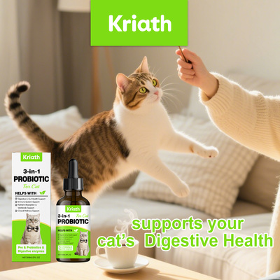 Kriath猫咪三合一益生菌滴剂支持肠道平衡舒适易吸收方便日常补充