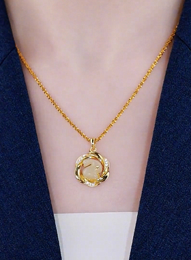 轻奢小众玉兔玉石项链女新款