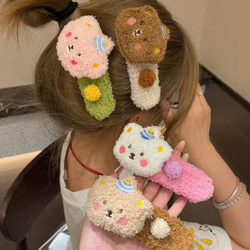 超甜百搭款毛绒发夹大号头饰