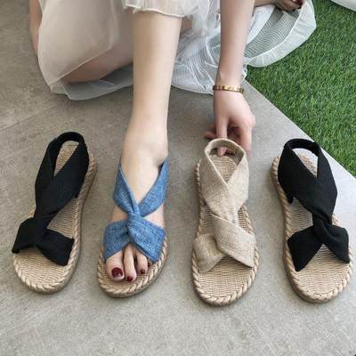 sandals Female shoes for women summer Black Leisure Office