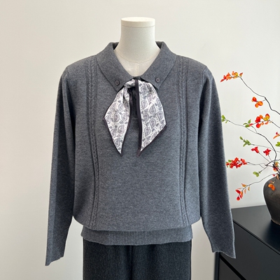 妈妈秋装洋气针织小衫中年女装