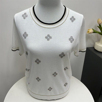 郭贵人妈妈夏装冰丝上衣短袖T恤