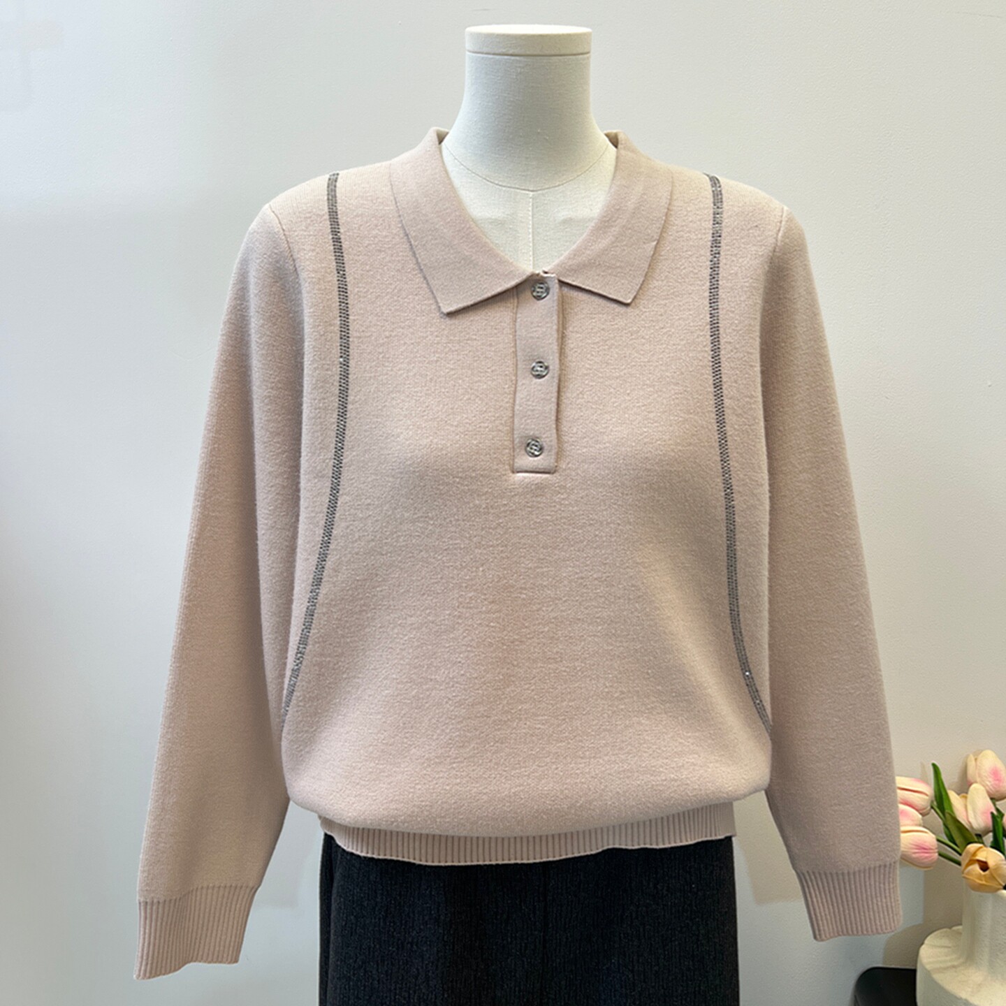 时尚妈妈冬装一体绒毛衣2025新款加绒加厚打底衫中老年女装上衣服