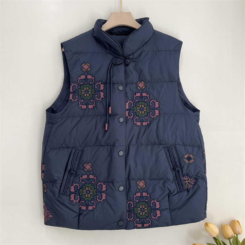 中老年妈妈冬装羽绒棉马甲外套70岁奶奶加厚保暖背心老年人女马夹