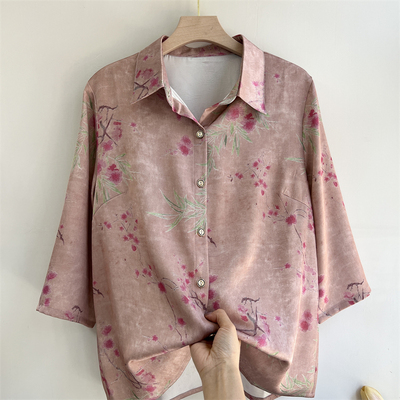 郭贵人妈妈夏装新款真丝衬衫