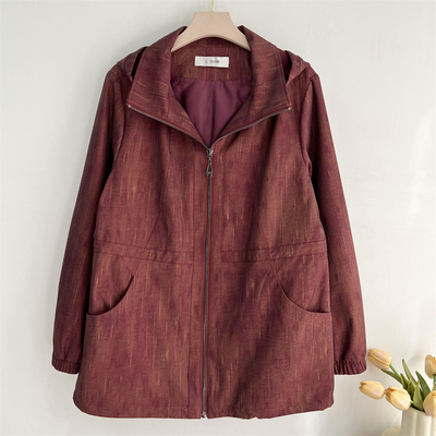 奶奶春秋装风衣外套中老年人夹克