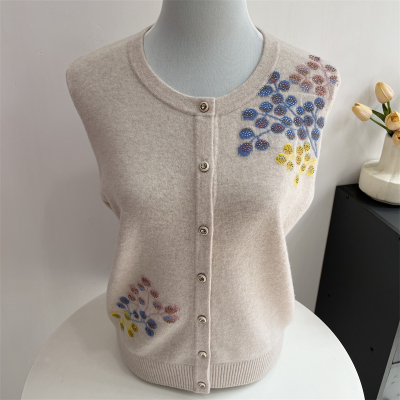 郭贵人妈妈秋装毛衣外套纯羊毛