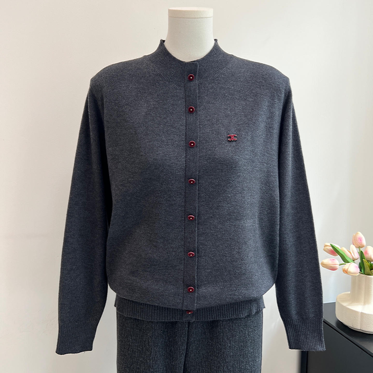 妈妈秋冬装半高领针织上衣服