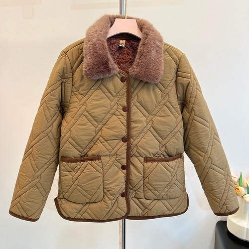 妈妈秋冬装加绒加厚外套棉衣棉袄