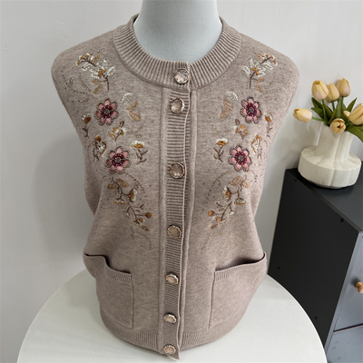 郭贵人老年人妈妈冬装加绒开衫