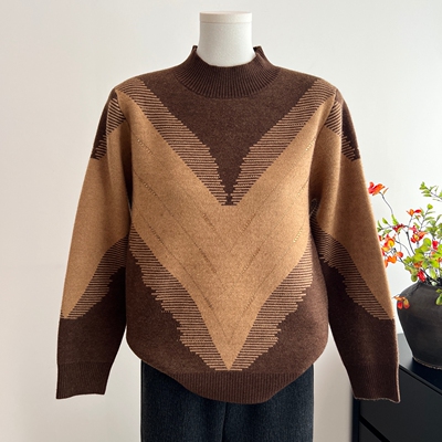 时尚妈妈装秋冬季加绒加厚毛衣