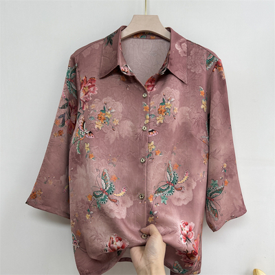 郭贵人奶奶夏装七分袖衬衫