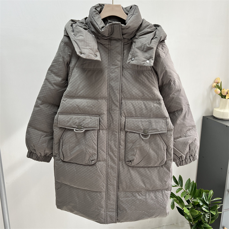 中老年人冬装妈妈羽绒服外套女中长款加厚保暖发热奶奶装冬季上衣