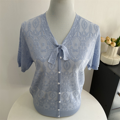 妈妈夏装短袖T恤时尚冰丝小衫