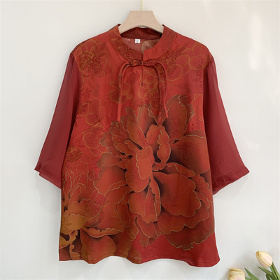 郭贵人奶奶夏季薄款香云纱上衣