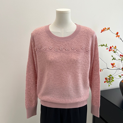妈妈秋装薄款毛衣2025新款上衣