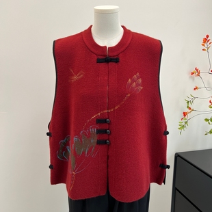 中老年女装妈妈装马甲打底内搭上衣服中式奶奶背心老太太奶奶马夹