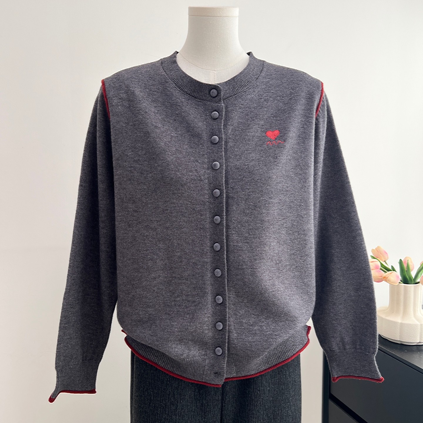 时尚妈妈春装洋气质针织小衫外套上衣2026新款中年女装春秋季开衫