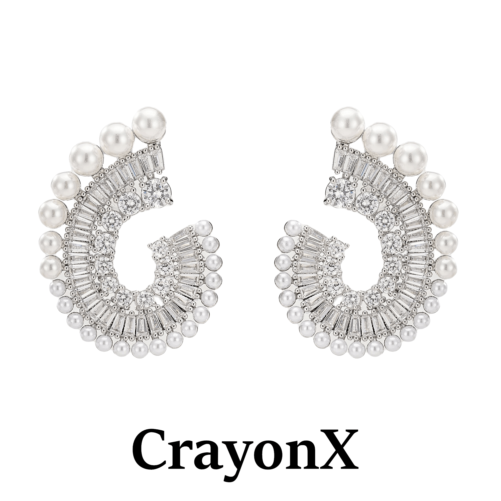 CrayonX珍珠耳环小众设计感