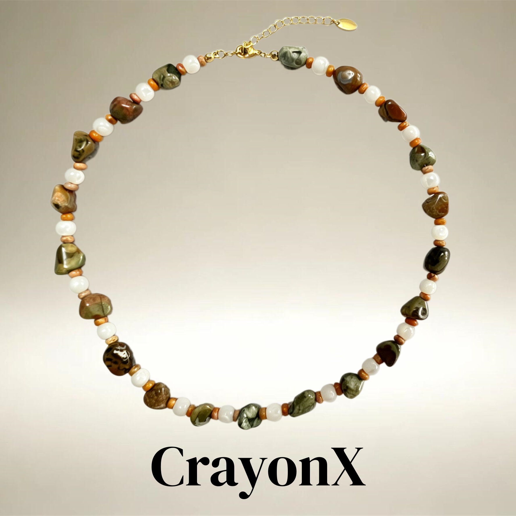 CrayonX不规则油画风锁骨项链