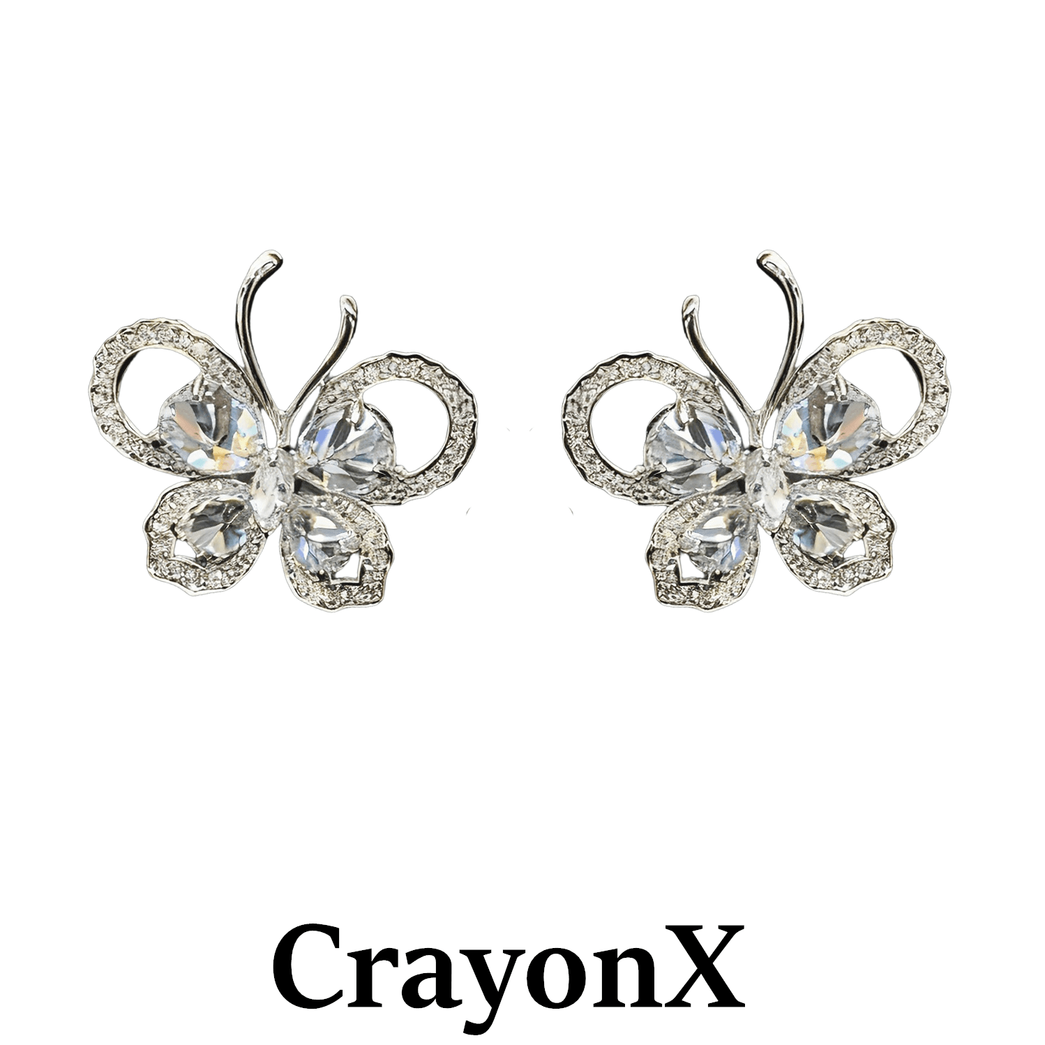 CrayonX蝴蝶造型灵动镂空耳环