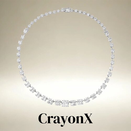 CrayonX满钻爆闪锆石锁骨链
