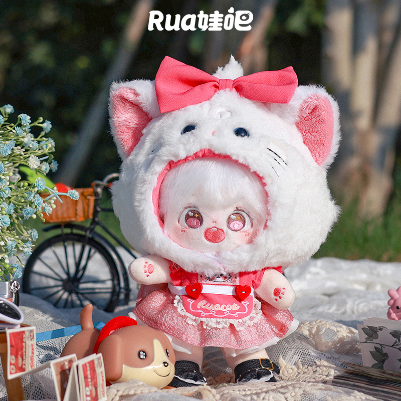 rua娃吧無屬性貓咪快跑數(shù)字花花20cm娃衣棉花娃娃衣服rua娃吧官方