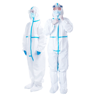 东贝一次性医用防护服连体全身大白隔离衣一体式医疗实验室无菌脚