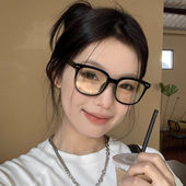 2025新款 近视可配度数防蓝光显脸小显瘦平光镜 素颜黑框眼镜女韩版