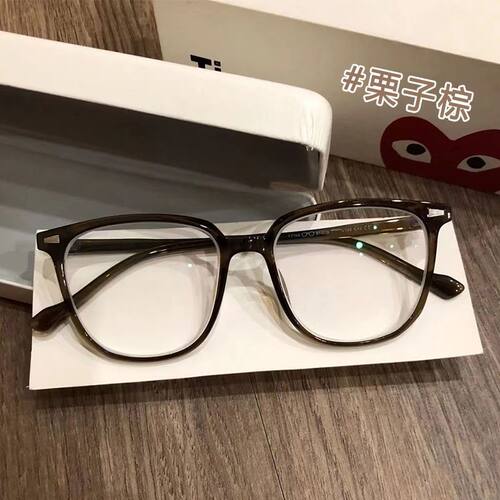 防蓝光眼镜女ins复古原宿潮流时尚百搭高清护眼近视眼镜框架文艺