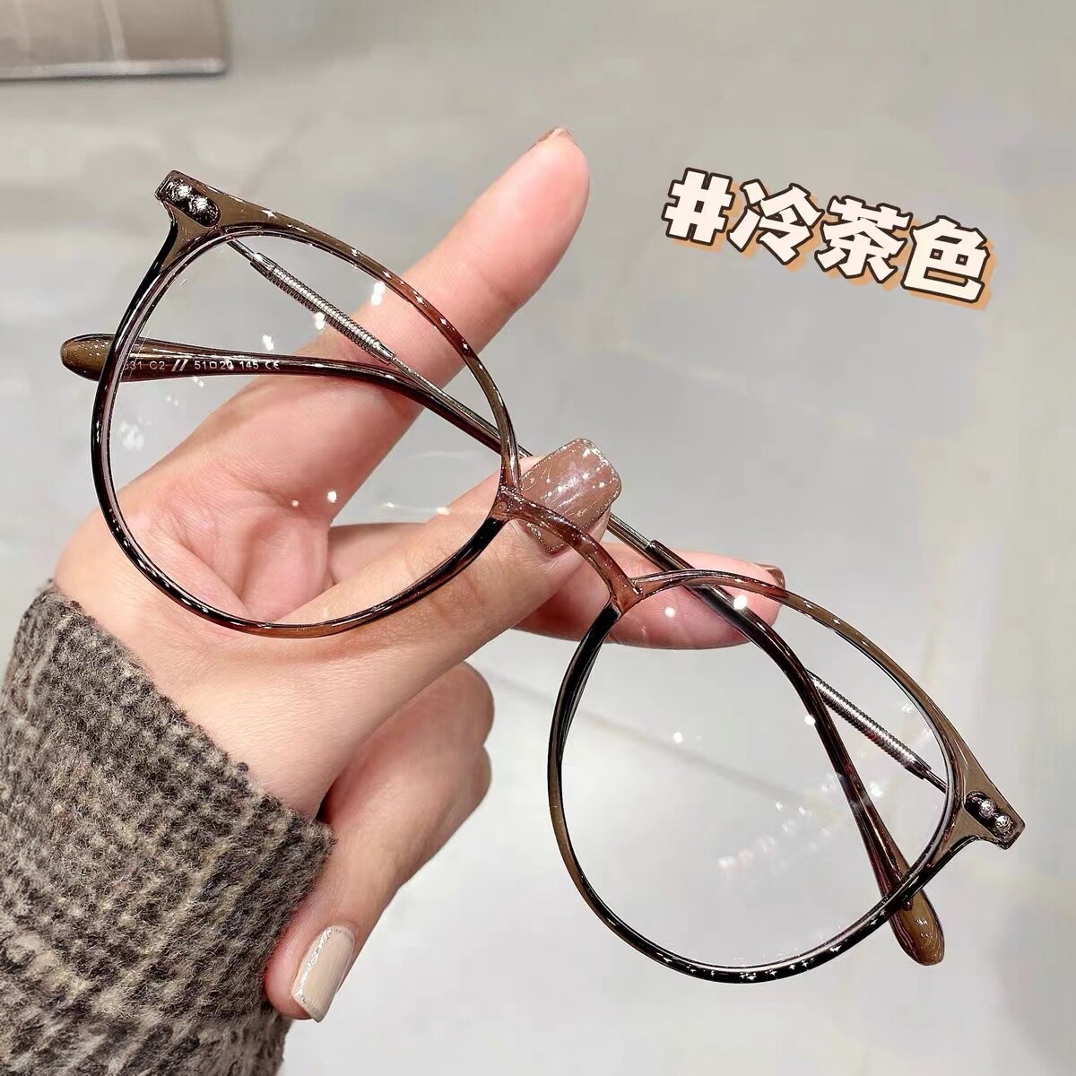 近视眼镜女超轻韩版网红潮有度数防蓝光素颜圆脸显瘦眼镜框架