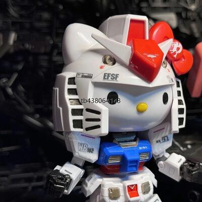 萌闪SDEX凯蒂猫元祖高达Hello Kitty扎古高达模型玩具凯