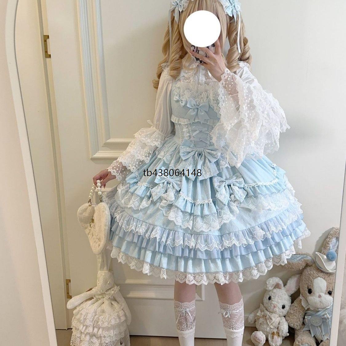 ~白糖少女原创设计Lolita洋装doll感甜美jsk吊带连衣裙