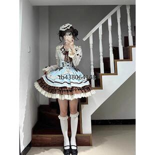 圣诞节Lolita甜美可爱咖啡内搭托胸jsk洛丽塔连衣裙日常lo裙服装
