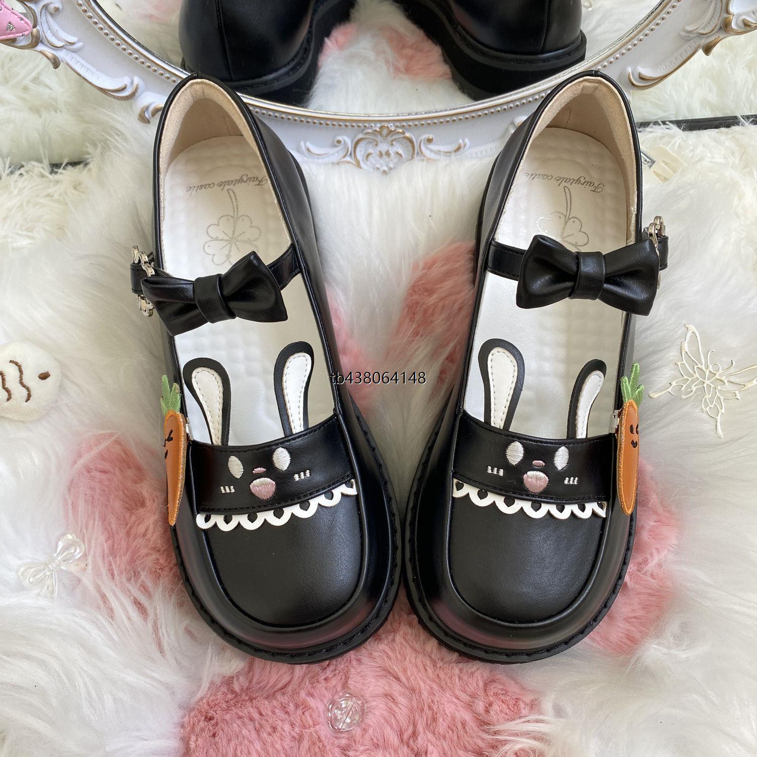 童话城堡原创【幸运草】小众厚底增高女鞋洛丽塔JK学生鞋学院风