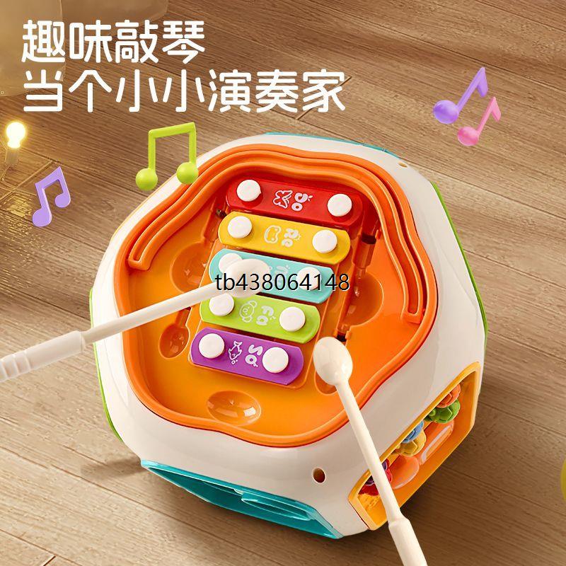宝宝音乐电动手拍鼓婴儿玩具幼儿童益智拍拍鼓六面体早教6-12个月