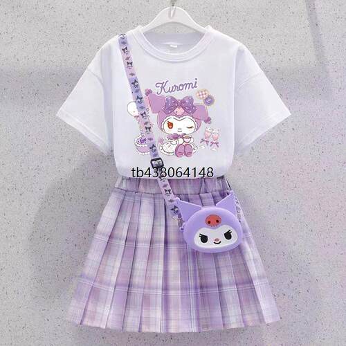 美乐蒂女童夏季2025新款儿童学院连衣裙女孩夏装短袖jk套装