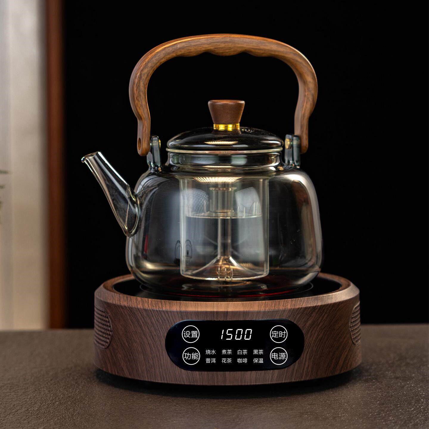 2025新款康米电陶炉1500W大功率茶炉泡茶炉养生带风扇智能加热煮