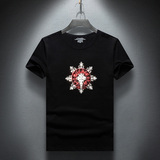 2025夏烫钻T恤镭射男大码胖打底衫亮片潮短袖QT4066-1-A8820-P60,男装T恤,电商A227B(原钱塘4066-1),四季星座 2025夏烫钻T恤镭射男大码胖打底衫亮片潮短袖QT4066-1-A8820-P60,男装T恤,电商A227B(原钱塘4066-1),四季星座