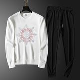 22秋春季套装套头长裤休闲圆领长袖大码简欧QT4066-1-TA8904-P105，男装休闲套装，电商A227B（原钱塘4066-1）