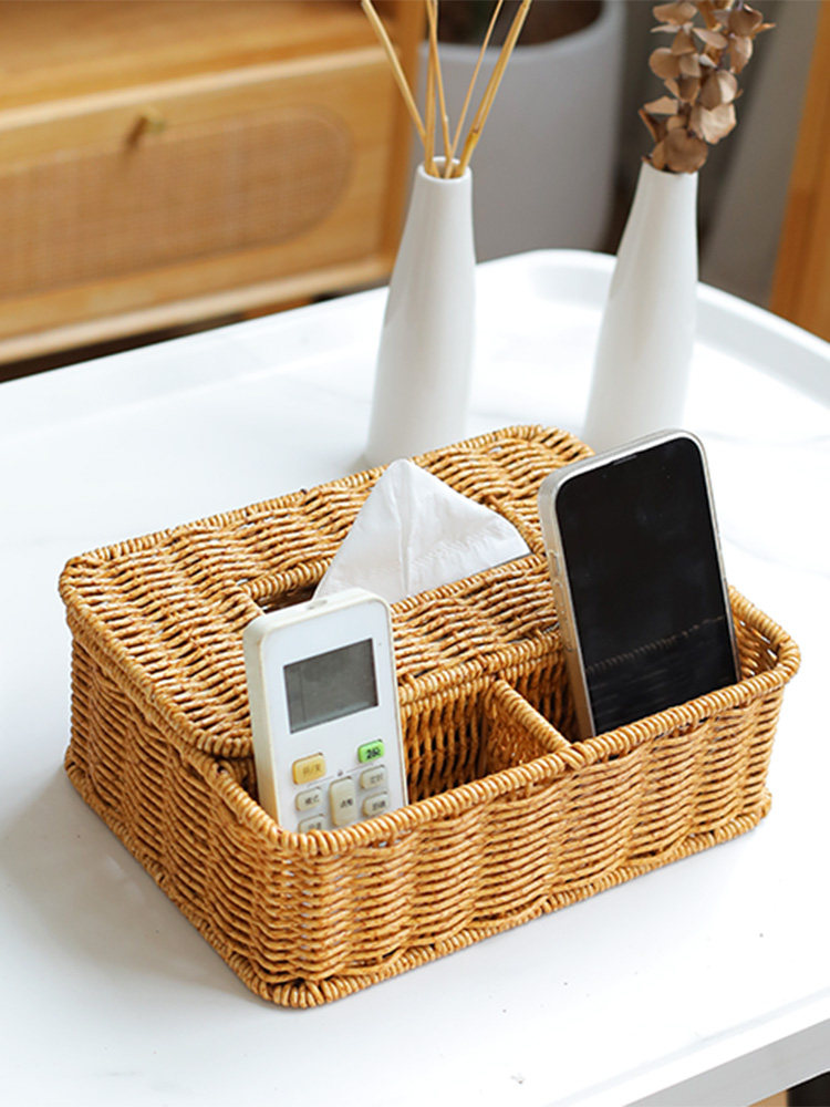 家号店纸巾盒家庭客厅咖啡桌纸盒隔间简易多功能遥控桌面收纳盒,收纳整理,纸巾盒,淘宝优惠券,粉丝福利购,淘宝优惠卷