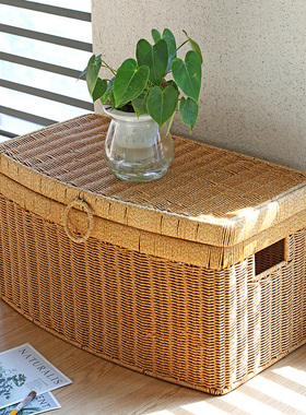 加豪店收纳箱特大号斯堪的纳维亚风格卧室衣服被子收纳箱塑料彷藤