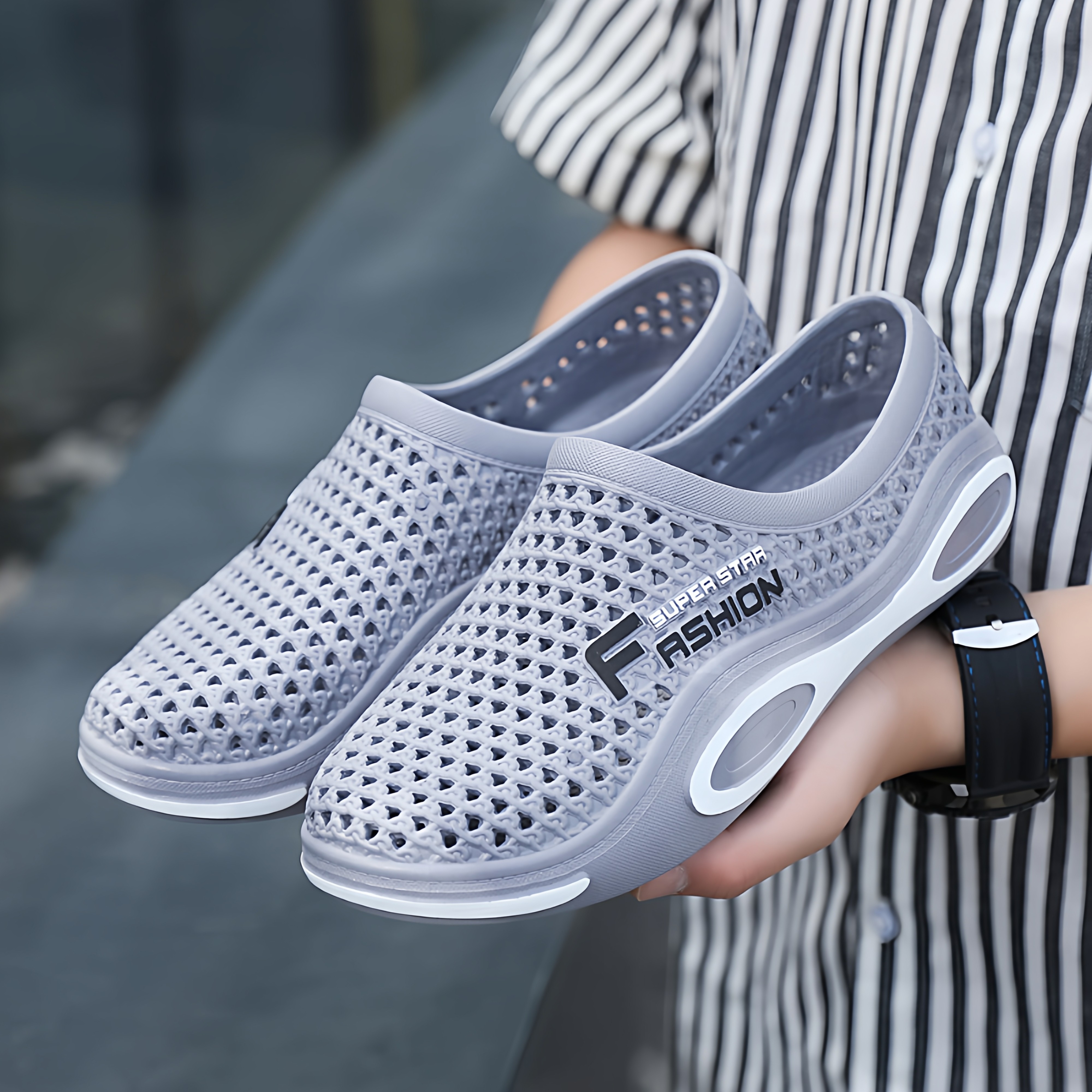 洞洞鞋男士2025新款外穿运动包头厚底防滑防臭踩屎感塑料沙滩凉鞋,流行男鞋,洞洞鞋,淘宝优惠券,粉丝福利购,淘宝优惠卷