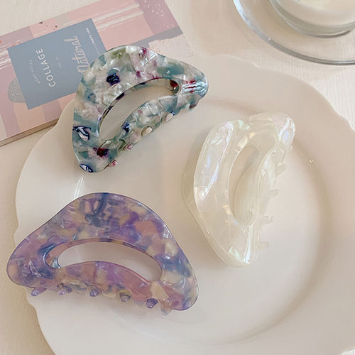 醋酸水墨抓夹发夹后脑勺鲨鱼夹