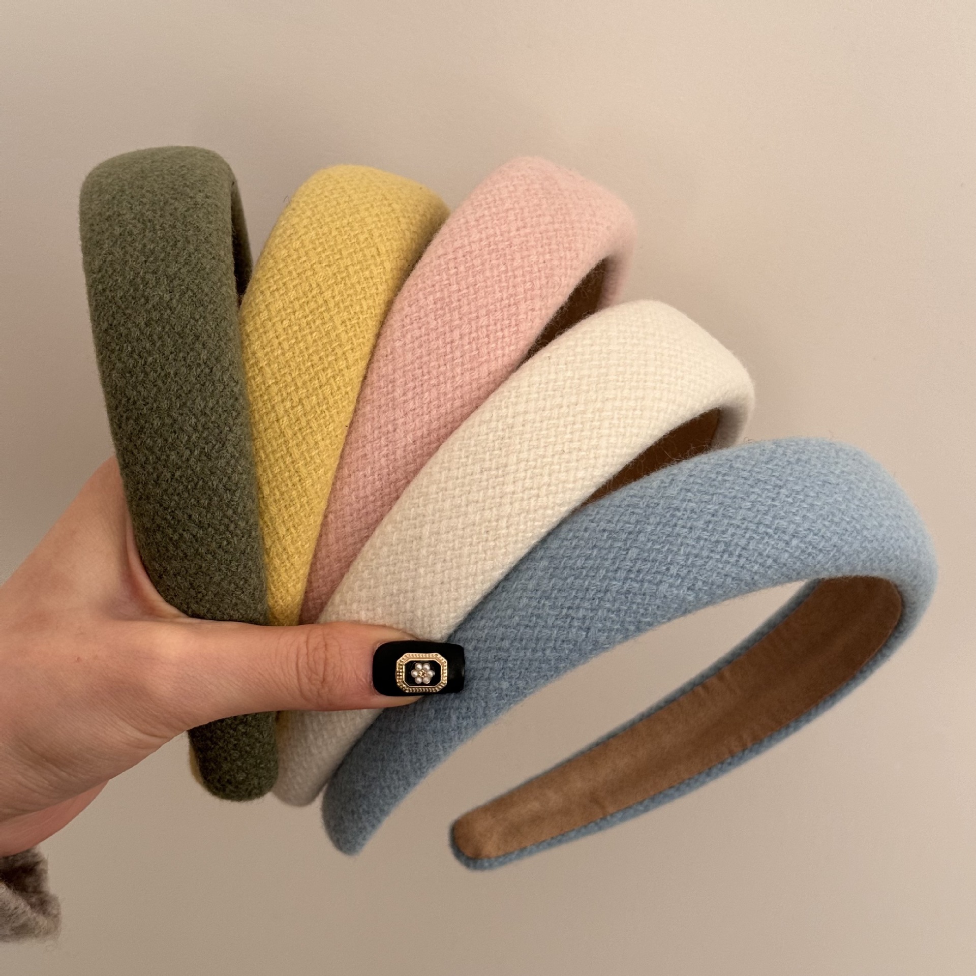 秋冬发箍鹅黄百搭女发带头箍小清新式布艺天顶百搭高颅柠檬草发饰