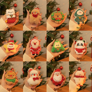 2025新款圣诞节小礼品大号毛绒胸针别针麋鹿老人树雪人配饰装饰品