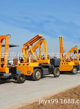 96装载机护栏打桩机厂家供应打拔钻一体机波形高速护栏桩木机